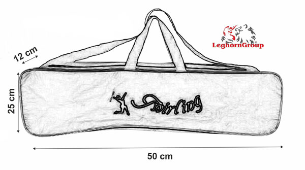 Genți securizate Padova din nylon cu curea de umăr și mânere pentru grupuri sportive de twirling